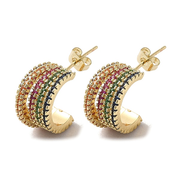 PandaHall Golden Brass Micro Pave Cubic Zirconia Stud Earrings, Split Earrings, Colorful, 14x9mm Cubic Zirconia
PandaHall Golden Brass Micro Pave Cubic Zirconia Stud Earrings, Split Earrings, Colorful, 14x9mm Cubic Zirconia