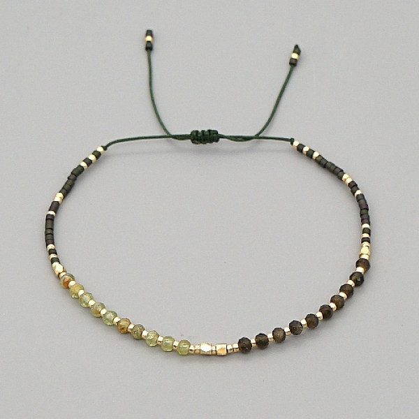 PandaHall Natural Mixed Gemstone & Glass Seed Braided Bead Bracelets, Adjustable Bracelet, Dark Olive Green, No Size Mixed Stone
PandaHall Natural Mixed Gemstone & Glass Seed Braided Bead Bracelets, Adjustable Bracelet, Dark Olive Green, No Size Mixed Stone