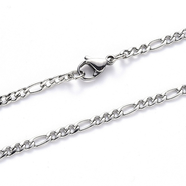 PandaHall 304 Stainless Steel Figaro Chain Necklaces, with Lobster Claw Clasp, Stainless Steel Color, Link: 11x5x1.4mm and 7.5x5.5x1.4mm...
PandaHall 304 Stainless Steel Figaro Chain Necklaces, with Lobster Claw Clasp, Stainless Steel Color, Link: 11x5x1.4mm and 7.5x5.5x1.4mm...