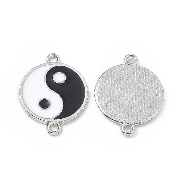PandaHall Alloy Connector Charms, with Enamel, Flat Round Links with Yin Yang Pattern, Black & White, Platinum, 24x18x1.5mm, Hole: 1.8mm...
PandaHall Alloy Connector Charms, with Enamel, Flat Round Links with Yin Yang Pattern, Black & White, Platinum, 24x18x1.5mm, Hole: 1.8mm...