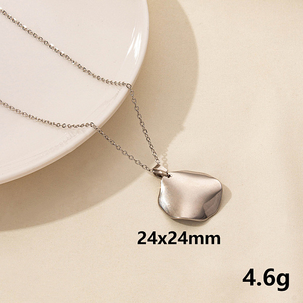 PandaHall Stainless Steel Flat Round Pendant Necklaces, Cable Chain Necklaces, Real 18K Gold Plated Stainless Steel
PandaHall Stainless Steel Flat Round Pendant Necklaces, Cable Chain Necklaces, Real 18K Gold Plated Stainless Steel