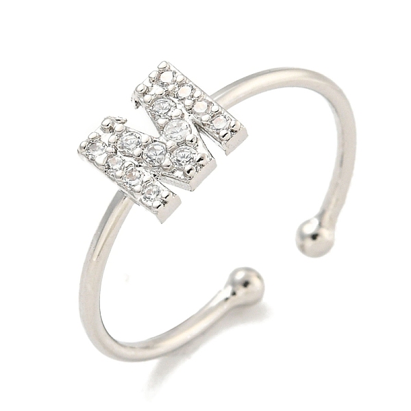 PandaHall Rack Plating Brass Open Cuff Rings for Women, with Cubic Zirconia, Cadmium Free & Lead Free, Long-Lasting Plated, Letter, Letter M...
PandaHall Rack Plating Brass Open Cuff Rings for Women, with Cubic Zirconia, Cadmium Free & Lead Free, Long-Lasting Plated, Letter, Letter M...