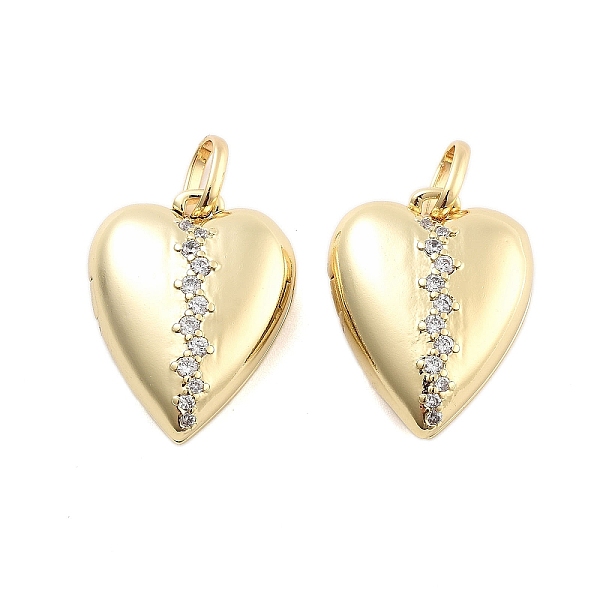 PandaHall Brass Pave Clear Cubic Zirconia Pendants, with Jump Ring, Golden, Heart, 22x18x7mm Brass+Cubic Zirconia Heart Clear
PandaHall Brass Pave Clear Cubic Zirconia Pendants, with Jump Ring, Golden, Heart, 22x18x7mm Brass+Cubic Zirconia Heart Clear