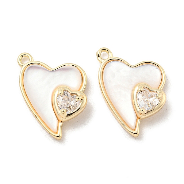 PandaHall Natural Freshwater Shell Pendants, Brass Pave Clear Glass Heart Charms, Real 18K Gold Plated, 16.5x12x5mm, Hole: 1.2mm Freshwater...
PandaHall Natural Freshwater Shell Pendants, Brass Pave Clear Glass Heart Charms, Real 18K Gold Plated, 16.5x12x5mm, Hole: 1.2mm Freshwater...
