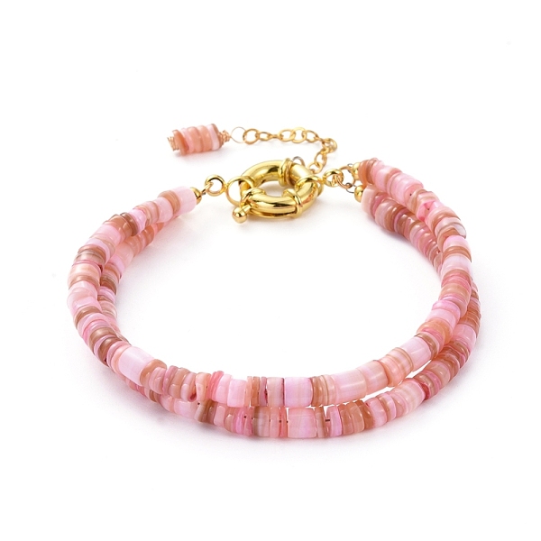 PandaHall Dyed Natural Shell Multi-strand Bracelets, with Brass Cable Chains and Spring Ring Clasps, Golden, Pink, 8-1/4 inch(21cm) Shell...
PandaHall Dyed Natural Shell Multi-strand Bracelets, with Brass Cable Chains and Spring Ring Clasps, Golden, Pink, 8-1/4 inch(21cm) Shell...