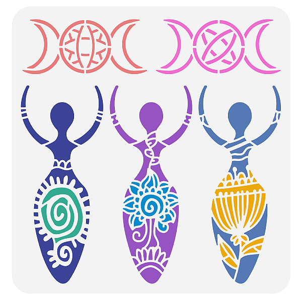 PandaHall FINGERINSPIRE Trinity Painting Stencil 11.8x11.8 inch Triple Moon Stencil for Painting Spiral Goddess Drawing Template Trinity...
PandaHall FINGERINSPIRE Trinity Painting Stencil 11.8x11.8 inch Triple Moon Stencil for Painting Spiral Goddess Drawing Template Trinity...