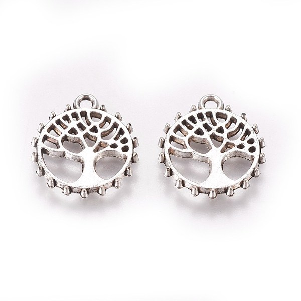 PandaHall Tibetan Style Zinc Alloy Pendants, Flat Round with Tree, Antique Silver, 17.5x15x2mm, Hole: 1.6mm Alloy Flat Round
PandaHall Tibetan Style Zinc Alloy Pendants, Flat Round with Tree, Antique Silver, 17.5x15x2mm, Hole: 1.6mm Alloy Flat Round