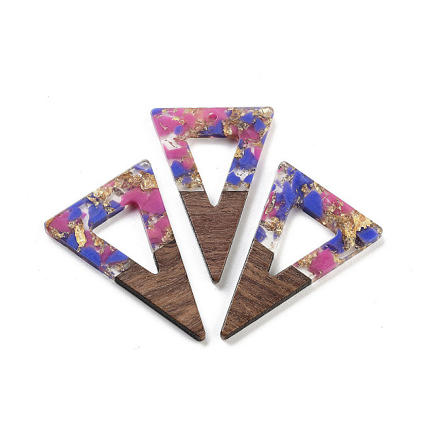PandaHall Walnut Wood Pendants, Resin and Gold foil, Triangle, Pearl Pink, 45x30x3.5mm, Hole: 2mm Wood Triangle
PandaHall Walnut Wood Pendants, Resin and Gold foil, Triangle, Pearl Pink, 45x30x3.5mm, Hole: 2mm Wood Triangle