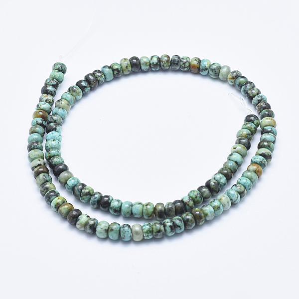 PandaHall Natural African Turquoise(Jasper) Beads Strands, Rondelle, 6~6.5x3~4mm, Hole: 1mm, about 105pcs/strand, 15.7 inch(40cm) African...
PandaHall Natural African Turquoise(Jasper) Beads Strands, Rondelle, 6~6.5x3~4mm, Hole: 1mm, about 105pcs/strand, 15.7 inch(40cm) African...