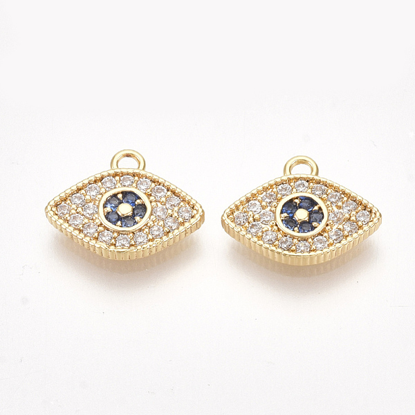 PandaHall Brass Micro Pave Cubic Zirconia Charms, Eye, Clear, Nickel Free, Real 18K Gold Plated, 9x11x1.5mm, Hole: 1.2mm Brass+Cubic...
PandaHall Brass Micro Pave Cubic Zirconia Charms, Eye, Clear, Nickel Free, Real 18K Gold Plated, 9x11x1.5mm, Hole: 1.2mm Brass+Cubic...
