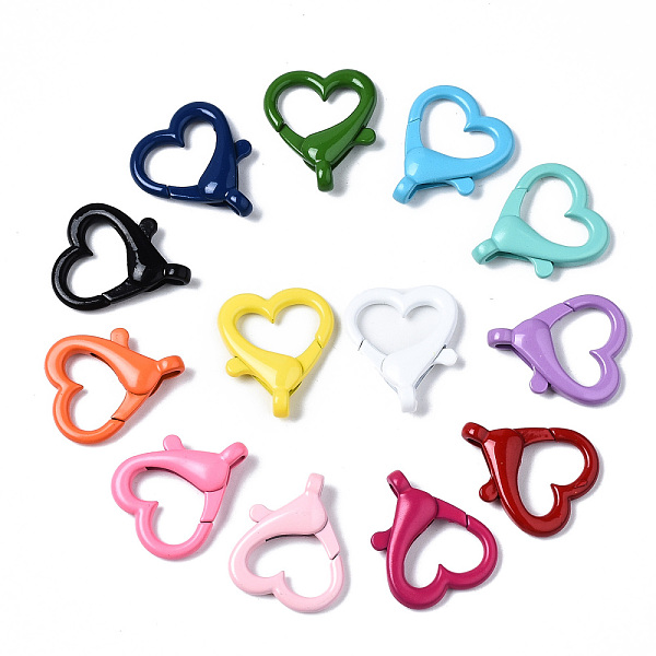 PandaHall Spray Painted Eco-Friendly Alloy Lobster Claw Clasps, Cadmium Free & Nickel Free & Lead Free, Heart, Mixed Color, 26x22x5.5mm..., Multicolor
PandaHall Spray Painted Eco-Friendly Alloy Lobster Claw Clasps, Cadmium Free & Nickel Free & Lead Free, Heart, Mixed Color, 26x22x5.5mm..., Multicolor