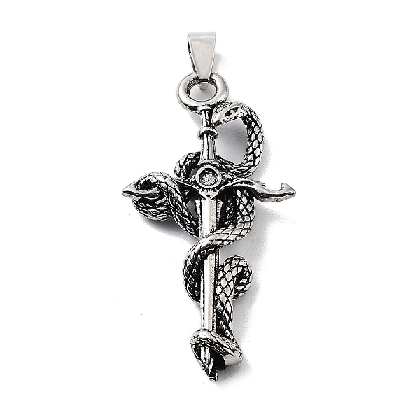 PandaHall Tibetan Style Alloy Pendants, Snake Charms, Antique Silver, 53.5x26.5x6mm, Hole: 7.5x4.5mm Alloy Snake
PandaHall Tibetan Style Alloy Pendants, Snake Charms, Antique Silver, 53.5x26.5x6mm, Hole: 7.5x4.5mm Alloy Snake