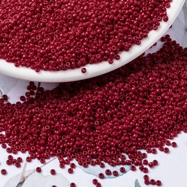 PandaHall MIYUKI Round Rocailles Beads, Japanese Seed Beads, 15/0, (RR408D) Opaque Dark Red, 1.5mm, Hole: 0.7mm, about 5555pcs/10g Glass Red
PandaHall MIYUKI Round Rocailles Beads, Japanese Seed Beads, 15/0, (RR408D) Opaque Dark Red, 1.5mm, Hole: 0.7mm, about 5555pcs/10g Glass Red