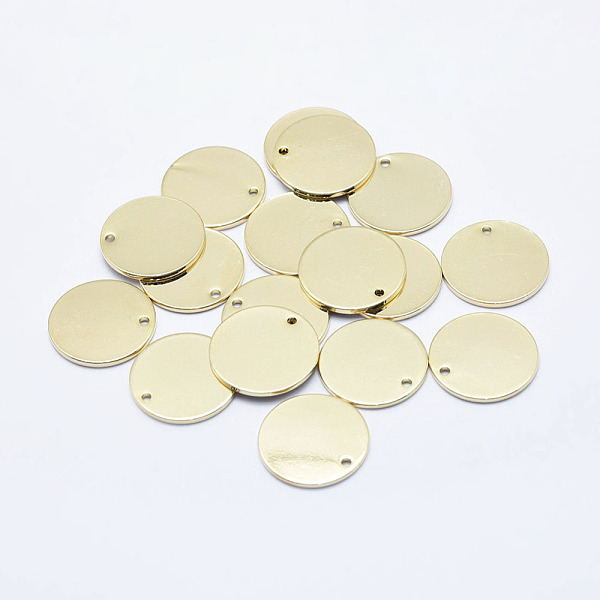 PandaHall Brass Pendant, Long-Lasting Plated, Real 18K Gold Plated, Nickel Free, Flat Round, 16x1mm, Hole: 1.5mm Brass Flat Round
PandaHall Brass Pendant, Long-Lasting Plated, Real 18K Gold Plated, Nickel Free, Flat Round, 16x1mm, Hole: 1.5mm Brass Flat Round