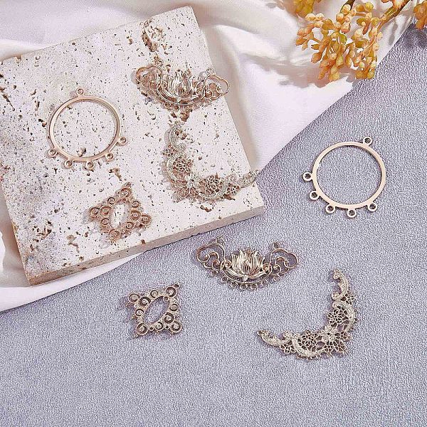 PandaHall 8Pcs Brass Chandelier Component Links, Lotus & Rhombus & Pointed Clinquefoil Arch & Round Ring Shape Charms, for Jewelry Necklace...
PandaHall 8Pcs Brass Chandelier Component Links, Lotus & Rhombus & Pointed Clinquefoil Arch & Round Ring Shape Charms, for Jewelry Necklace...