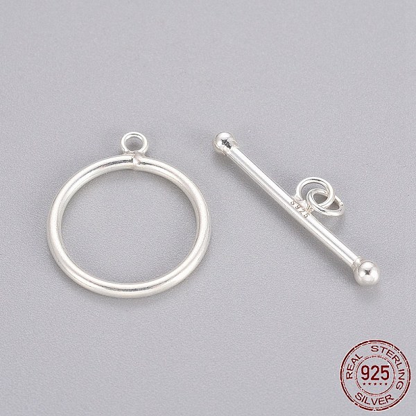 PandaHall 925 Sterling Silver Toggle Clasps, Ring, Silver, 23x6x2.5mm, Hole: 1.6mm, 16x1.3mm Sterling Silver Ring
PandaHall 925 Sterling Silver Toggle Clasps, Ring, Silver, 23x6x2.5mm, Hole: 1.6mm, 16x1.3mm Sterling Silver Ring