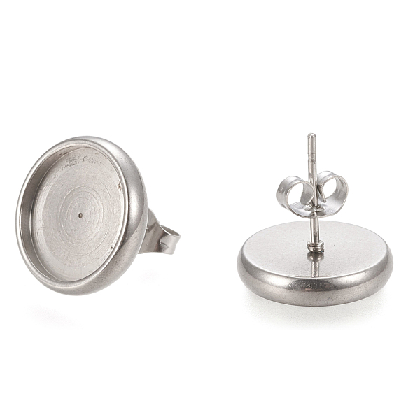 PandaHall 304 Stainless Steel Stud Earring Settings, with Ear Nuts, Flat Round, Stainless Steel Color, 14.5mm, Pin: 0.8mm, Tray: 12mm 304...
PandaHall 304 Stainless Steel Stud Earring Settings, with Ear Nuts, Flat Round, Stainless Steel Color, 14.5mm, Pin: 0.8mm, Tray: 12mm 304...