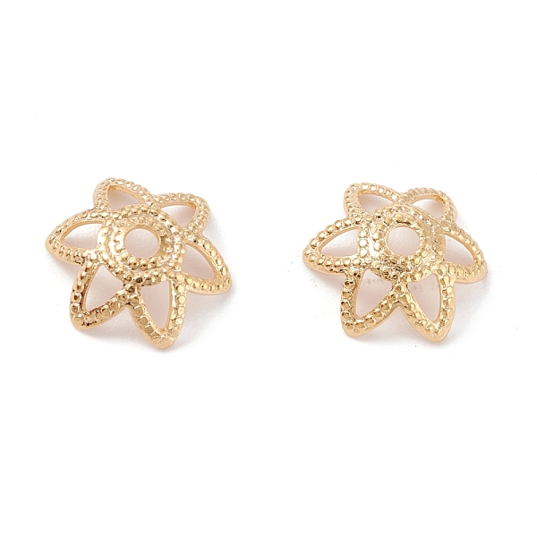 PandaHall Brass 6-Petal Bead Caps, Long-Lasting Plated, Flower, Real 24K Gold Plated, 7x2.5mm, Hole: 1.2mm Brass
PandaHall Brass 6-Petal Bead Caps, Long-Lasting Plated, Flower, Real 24K Gold Plated, 7x2.5mm, Hole: 1.2mm Brass