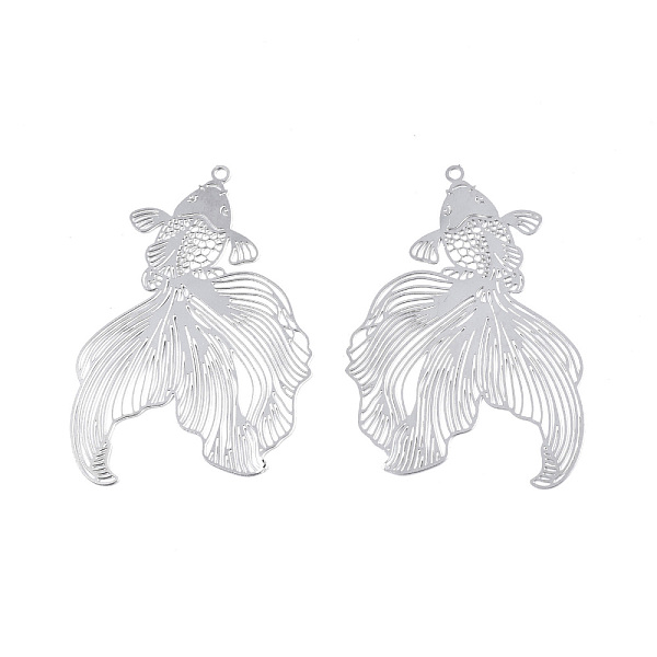 PandaHall 201 Stainless Steel Pendants, Etched Metal Embellishments, Goldfish, Stainless Steel Color, 46x31x0.3mm, Hole: 1.4mm 201 Stainless...
PandaHall 201 Stainless Steel Pendants, Etched Metal Embellishments, Goldfish, Stainless Steel Color, 46x31x0.3mm, Hole: 1.4mm 201 Stainless...