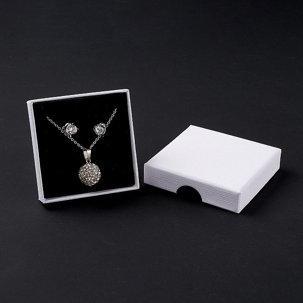 PandaHall Paper with Sponge Mat Necklace Boxes, Square, White, 7x7x1.65cm, Inner Diameter: 6.3x6.3x1cm Paper Square White
PandaHall Paper with Sponge Mat Necklace Boxes, Square, White, 7x7x1.65cm, Inner Diameter: 6.3x6.3x1cm Paper Square White
