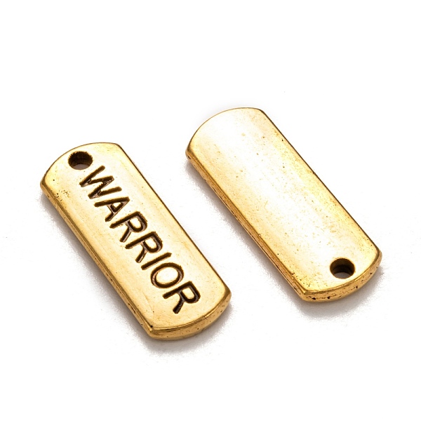 PandaHall Tibetan Style Alloy Rectangle Pendants, with Word Warrior, Cadmium Free & Lead Free, Antique Golden, 8x21x2mm, Hole: 2mm, about...
PandaHall Tibetan Style Alloy Rectangle Pendants, with Word Warrior, Cadmium Free & Lead Free, Antique Golden, 8x21x2mm, Hole: 2mm, about...