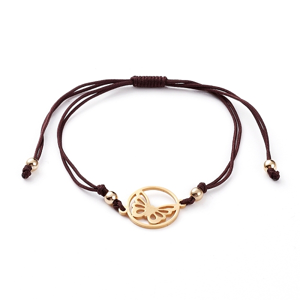 PandaHall Adjustable Nylon Cord Braided Bead Bracelet, with 201 Stainless Steel Links and Brass Beads, Ring with Butterfly, Golden, Coconut...
PandaHall Adjustable Nylon Cord Braided Bead Bracelet, with 201 Stainless Steel Links and Brass Beads, Ring with Butterfly, Golden, Coconut...