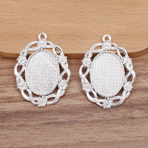 PandaHall Alloy Pendant Cabochon Settings, Oval, Platinum, tray: 18x25mm, 44x33mm Alloy Oval
PandaHall Alloy Pendant Cabochon Settings, Oval, Platinum, tray: 18x25mm, 44x33mm Alloy Oval