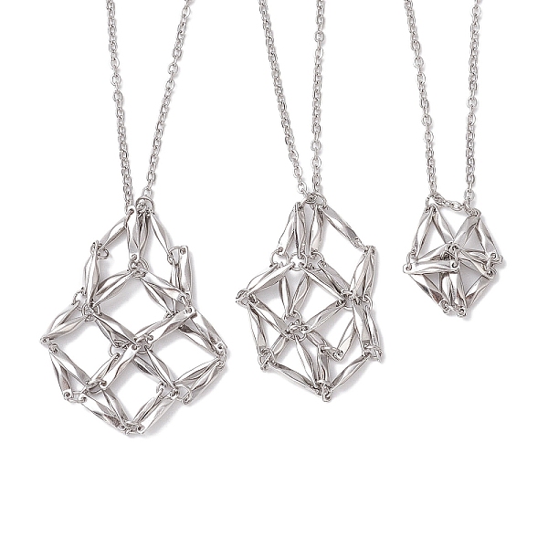 PandaHall 3 Pcs Crystal Stone Cage Pendant Necklaces, 304 Stainless Steel Cable Chains Necklaces, Stainless Steel Color, 17.60~29.25 inch...
PandaHall 3 Pcs Crystal Stone Cage Pendant Necklaces, 304 Stainless Steel Cable Chains Necklaces, Stainless Steel Color, 17.60~29.25 inch...