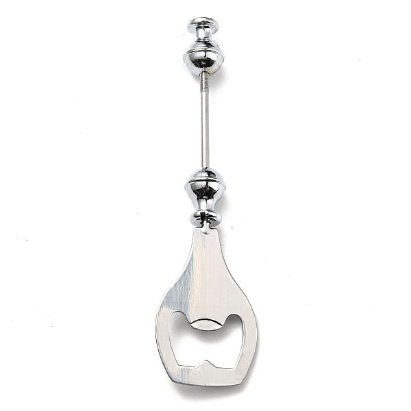 PandaHall 201 Stainless Steel Beadable Bottle Opener, with Alloy Bead, Platinum & Stainless Steel Color, 143x36x15mm Stainless Steel Others
PandaHall 201 Stainless Steel Beadable Bottle Opener, with Alloy Bead, Platinum & Stainless Steel Color, 143x36x15mm Stainless Steel Others