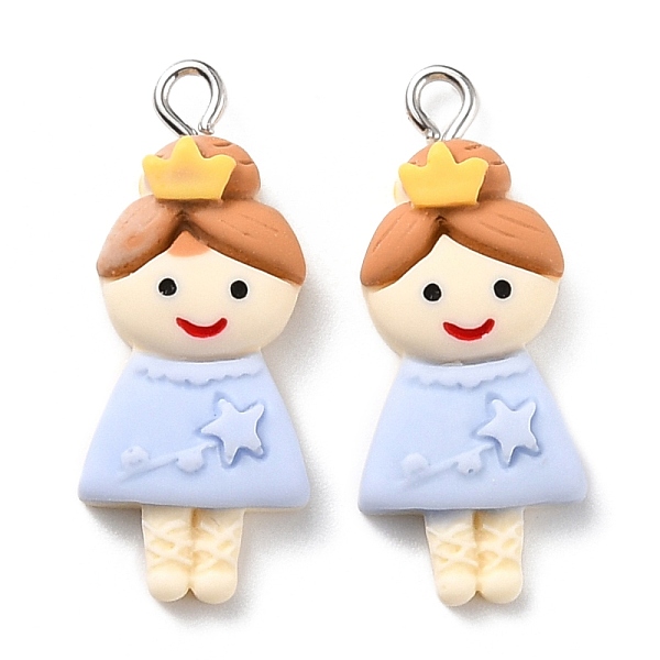 PandaHall Resin Pendants, with Platinum Iron Peg Bail, Girl, Light Sky Blue, 31x13x7mm, Hole: 2mm Resin Human
PandaHall Resin Pendants, with Platinum Iron Peg Bail, Girl, Light Sky Blue, 31x13x7mm, Hole: 2mm Resin Human