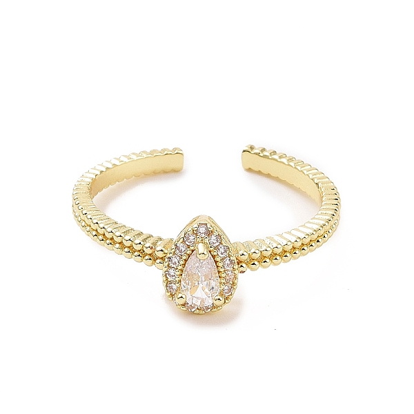 PandaHall Clear Cubic Zirconia Teardrop Open Cuff Ring, Brass Jewelry for Women, Real 18K Gold Plated, US Size 7 1/4(17.5mm) Brass+Cubic...
PandaHall Clear Cubic Zirconia Teardrop Open Cuff Ring, Brass Jewelry for Women, Real 18K Gold Plated, US Size 7 1/4(17.5mm) Brass+Cubic...