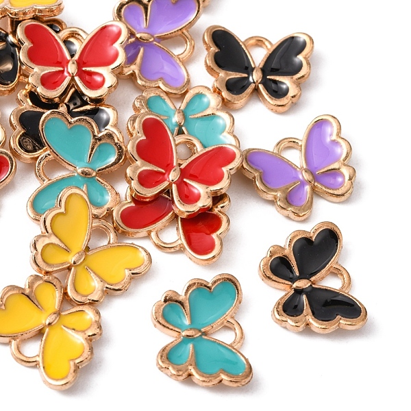 PandaHall 20Pcs 5 Colors Alloy Enamel Charms, Butterfly, Light Gold, Mixed Color, 10.5x13x3mm, Hole: 2mm, 4pcs/color Alloy+Enamel Butterfly..., Multicolor
PandaHall 20Pcs 5 Colors Alloy Enamel Charms, Butterfly, Light Gold, Mixed Color, 10.5x13x3mm, Hole: 2mm, 4pcs/color Alloy+Enamel Butterfly..., Multicolor