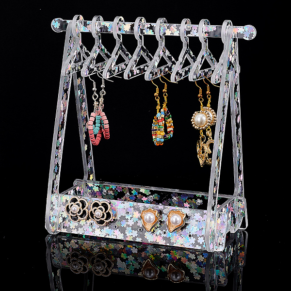 PandaHall PH Earring Holder Stand, Cloth-Horse Shape Jewelry Display Flower Sequins Dangle Earring Hanging Organizer Acrylic Ear Studs..., Clear
PandaHall PH Earring Holder Stand, Cloth-Horse Shape Jewelry Display Flower Sequins Dangle Earring Hanging Organizer Acrylic Ear Studs..., Clear