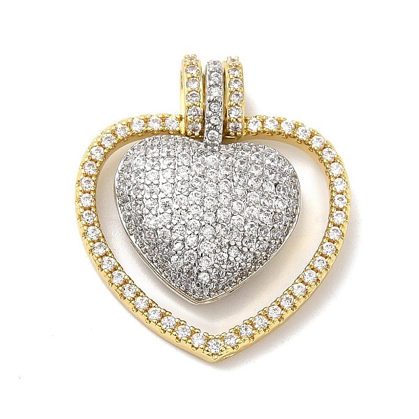 PandaHall Brass Micro Pave Cubic Zirconia Pendants, Lead Free & Cadmium Free, Long-Lasting Plated, Heart, Platinum & Golden, 26.5x24x6.5mm..., Clear
PandaHall Brass Micro Pave Cubic Zirconia Pendants, Lead Free & Cadmium Free, Long-Lasting Plated, Heart, Platinum & Golden, 26.5x24x6.5mm..., Clear