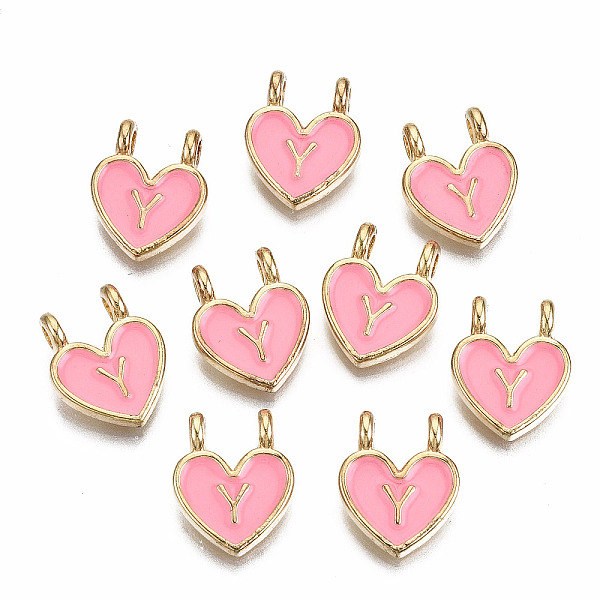 PandaHall Alloy Enamel Charms, Cadmium Free & Lead Free, Heart with Initial Letters, Light Gold, Hot Pink, Letter.Y, 14.5x11.5x4.5mm, Hole...
PandaHall Alloy Enamel Charms, Cadmium Free & Lead Free, Heart with Initial Letters, Light Gold, Hot Pink, Letter.Y, 14.5x11.5x4.5mm, Hole...