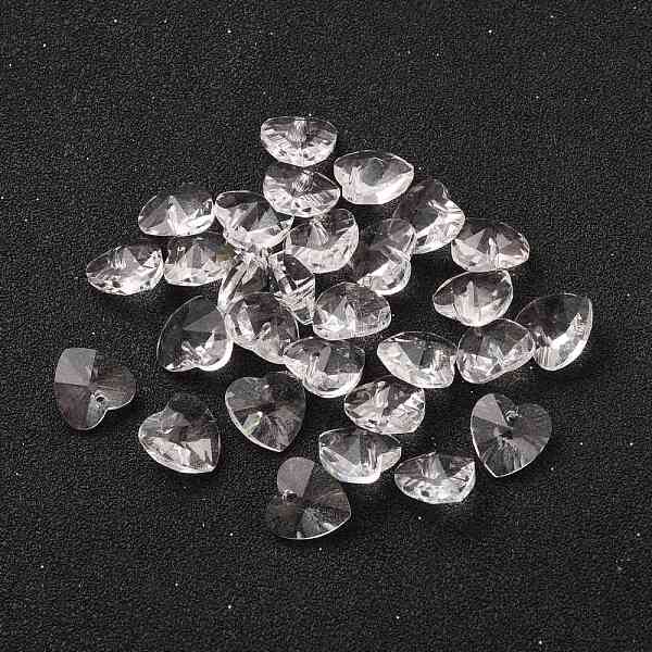 PandaHall Romantic Valentines Ideas Glass Charms, Faceted Heart Pendants, Clear, 10x10x5mm, Hole: 1mm Glass Heart Clear
PandaHall Romantic Valentines Ideas Glass Charms, Faceted Heart Pendants, Clear, 10x10x5mm, Hole: 1mm Glass Heart Clear