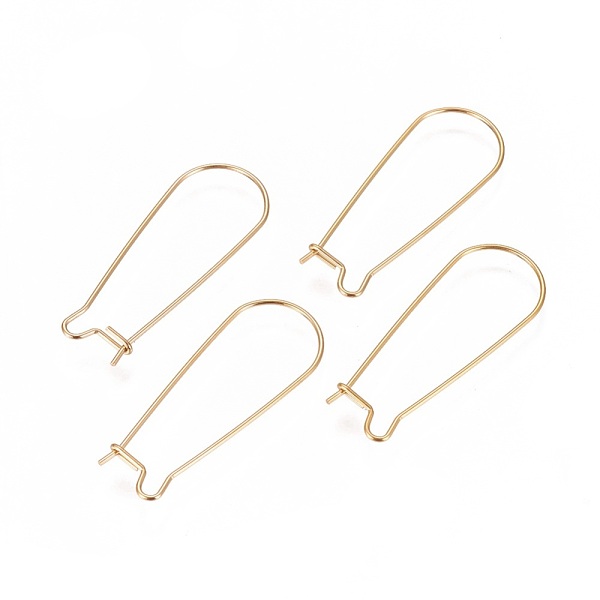 PandaHall Ion Plating(IP) 304 Stainless Steel Hoop Earrings Findings Kidney Ear Wires, Golden, 33x13x0.7mm, 21 Gauge 304 Stainless Steel
PandaHall Ion Plating(IP) 304 Stainless Steel Hoop Earrings Findings Kidney Ear Wires, Golden, 33x13x0.7mm, 21 Gauge 304 Stainless Steel