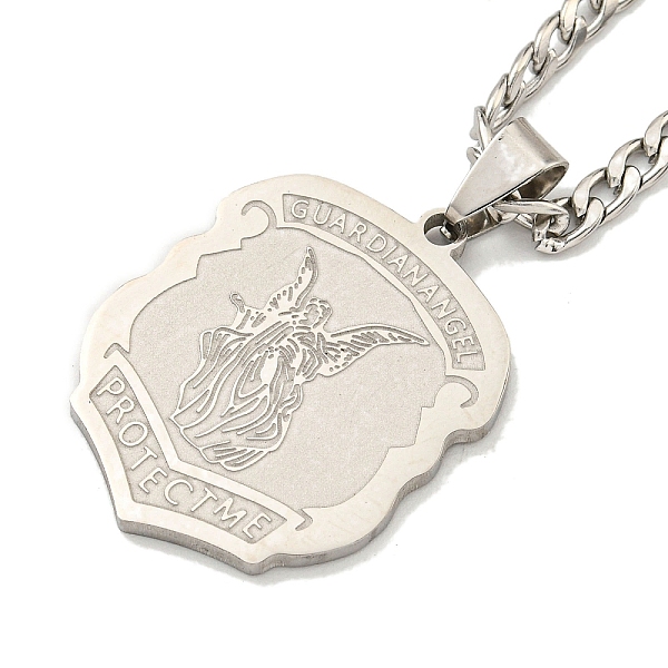 PandaHall Saint Michael Archangel Pendant Necklaces, 304 Stainless SteeL Curb Chain Necklaces, Stainless Steel Color, 23.58 inch(59.9cm) 304...
PandaHall Saint Michael Archangel Pendant Necklaces, 304 Stainless SteeL Curb Chain Necklaces, Stainless Steel Color, 23.58 inch(59.9cm) 304...