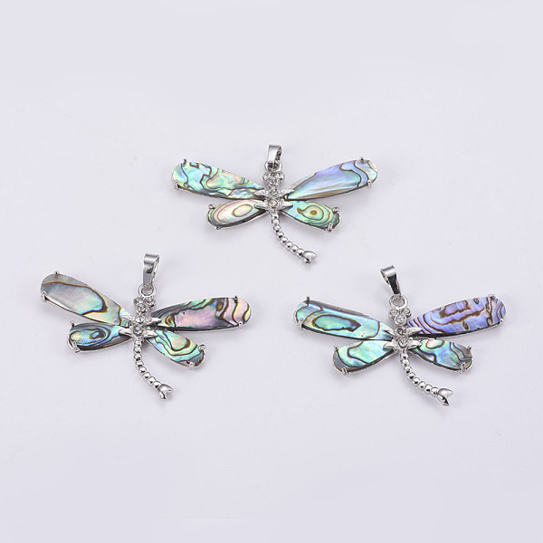 PandaHall Abalone Shell/Paua ShellRhinestone Big Pendants, with Platinum Tone Brass Bail, Dragonfly, 33x52x5mm, Hole: 5x8mm Paua Shell...
PandaHall Abalone Shell/Paua ShellRhinestone Big Pendants, with Platinum Tone Brass Bail, Dragonfly, 33x52x5mm, Hole: 5x8mm Paua Shell...
