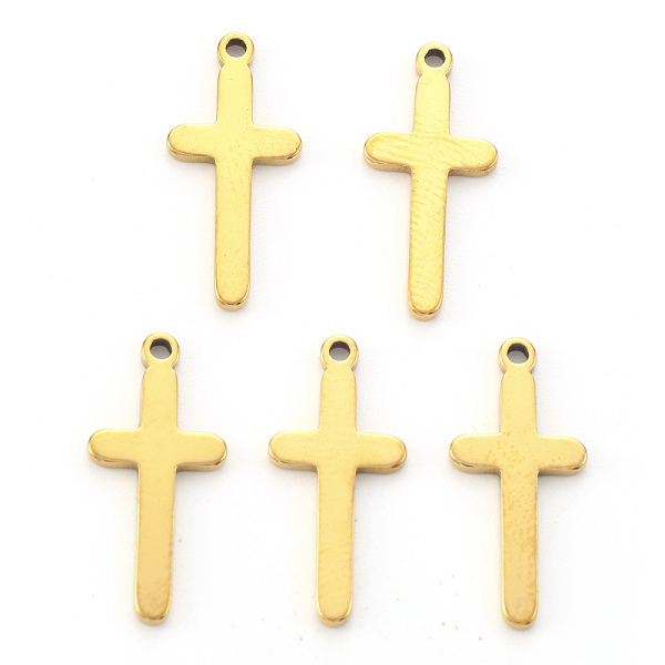 PandaHall Vacuum Plating 304 Stainless Steel Pendants, Laser Cut, Cross, Golden, 19x8.5x1mm, Hole: 1.2mm 304 Stainless Steel Cross
PandaHall Vacuum Plating 304 Stainless Steel Pendants, Laser Cut, Cross, Golden, 19x8.5x1mm, Hole: 1.2mm 304 Stainless Steel Cross