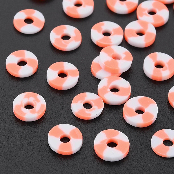 PandaHall Handmade Two Tone Polymer Clay Beads, Heishi Beads, Disc/Flat Round, Light Salmon, 6x0.5mm, Hole: 1.8mm, about...
PandaHall Handmade Two Tone Polymer Clay Beads, Heishi Beads, Disc/Flat Round, Light Salmon, 6x0.5mm, Hole: 1.8mm, about...