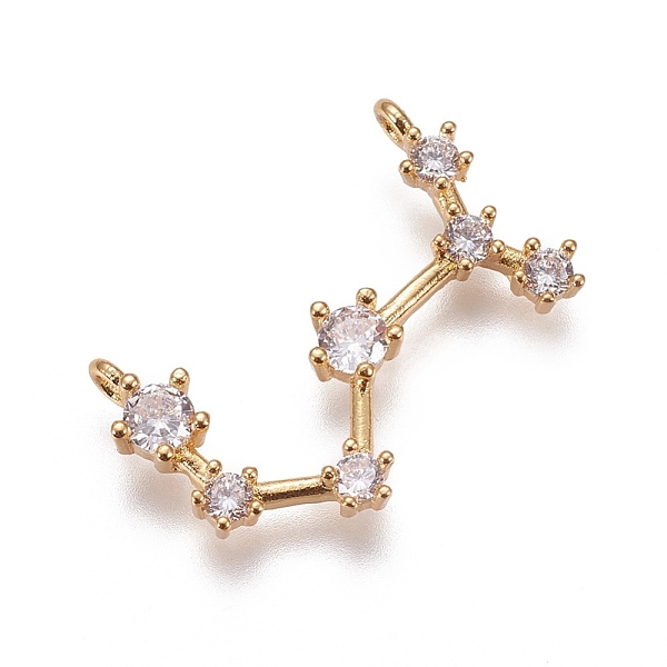 PandaHall Brass Micro Pave Cubic Zirconia Pendants, Twelve Constellations, Golden, Scorpio, 15x23~23.5x3mm, Hole: 1.5mm Brass+Cubic Zirconia..., Clear
PandaHall Brass Micro Pave Cubic Zirconia Pendants, Twelve Constellations, Golden, Scorpio, 15x23~23.5x3mm, Hole: 1.5mm Brass+Cubic Zirconia..., Clear