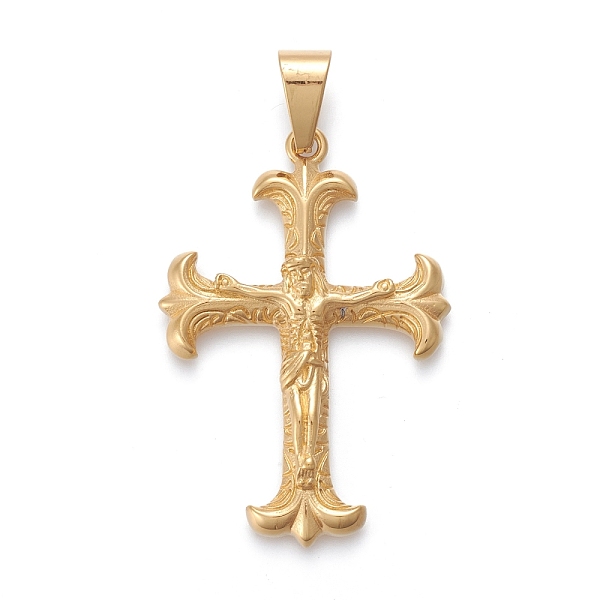 PandaHall Easter 304 Stainless Steel Big Pendants, Crucifix Cross, Golden, 55.5x37.5x7mm, Hole: 6.5x11mm 304 Stainless Steel Cross
PandaHall Easter 304 Stainless Steel Big Pendants, Crucifix Cross, Golden, 55.5x37.5x7mm, Hole: 6.5x11mm 304 Stainless Steel Cross