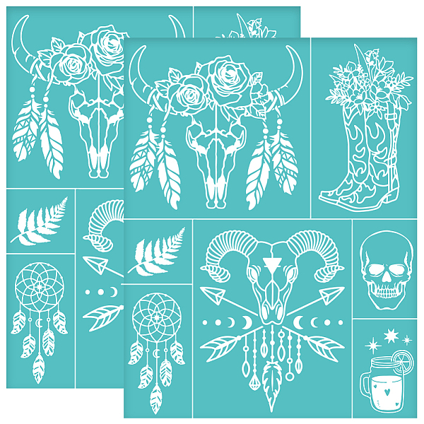 PandaHall OLYCRAFT 2Pcs 8.6x11 Inch Cow Skull Self-Adhesive Silk Screen Printing Stencil Cowgirl Silk Screen Stencil Western Theme Mesh...
PandaHall OLYCRAFT 2Pcs 8.6x11 Inch Cow Skull Self-Adhesive Silk Screen Printing Stencil Cowgirl Silk Screen Stencil Western Theme Mesh...