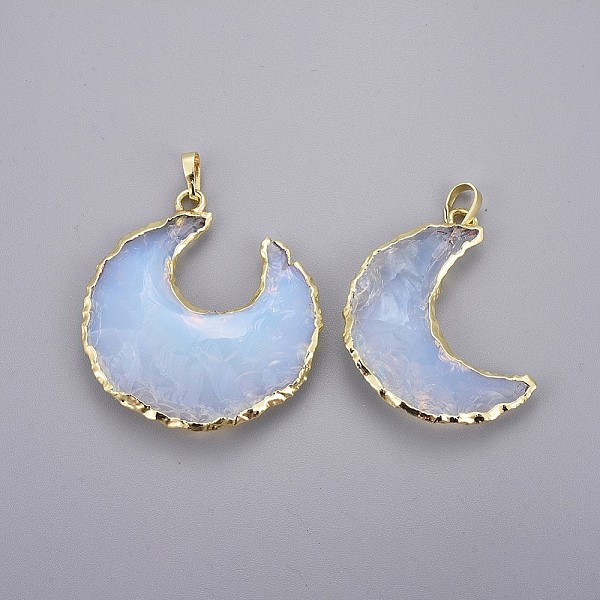 PandaHall Opalite Pendants, with Golden Tone Brass Findings, Moon, 38~42x27~38x7~8.5mm, Hole: 4x6mm Opalite Moon Clear
PandaHall Opalite Pendants, with Golden Tone Brass Findings, Moon, 38~42x27~38x7~8.5mm, Hole: 4x6mm Opalite Moon Clear