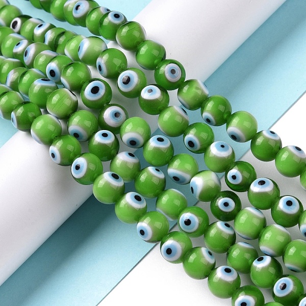 PandaHall Handmade Evil Eye Lampwork Round Bead Strands, Green, 8mm, Hole: 1mm, about 49pcs/strand, 14.17 inch Lampwork Evil Eye Green
PandaHall Handmade Evil Eye Lampwork Round Bead Strands, Green, 8mm, Hole: 1mm, about 49pcs/strand, 14.17 inch Lampwork Evil Eye Green