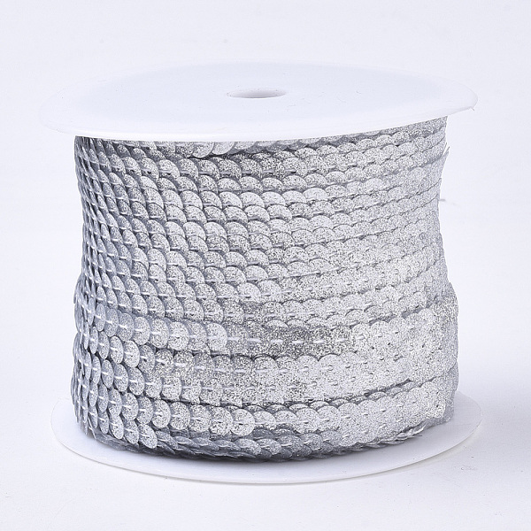 PandaHall Ornament Accessories Plastic Paillette Bead Strands, with Glitter Powder, Sequins Trim, Flat Round, Silver, 6x0.3mm, Hole: 1.2mm...
PandaHall Ornament Accessories Plastic Paillette Bead Strands, with Glitter Powder, Sequins Trim, Flat Round, Silver, 6x0.3mm, Hole: 1.2mm...