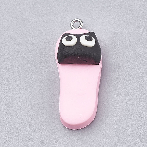 PandaHall Handmade Polymer Clay Kitten Pendants, with Iron Findings, Slipper with Cat Head Shape, Platinum, Pearl Pink, 34~35x14x12.5mm...
PandaHall Handmade Polymer Clay Kitten Pendants, with Iron Findings, Slipper with Cat Head Shape, Platinum, Pearl Pink, 34~35x14x12.5mm...