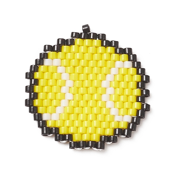PandaHall Handmade Loom Pattern MIYUKI Seed Beads, Sport Theme Pendants, Tennis Pattern, 24x23x1.8mm, Hole: 0.7mm Glass Tennis Yellow
PandaHall Handmade Loom Pattern MIYUKI Seed Beads, Sport Theme Pendants, Tennis Pattern, 24x23x1.8mm, Hole: 0.7mm Glass Tennis Yellow