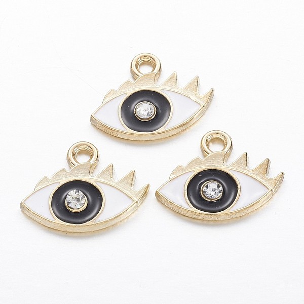 PandaHall Alloy Enamel Charms, Eye, Golden, 12x15.5x2.5mm, Hole: 1.5mm Alloy+Enamel Eye Black
PandaHall Alloy Enamel Charms, Eye, Golden, 12x15.5x2.5mm, Hole: 1.5mm Alloy+Enamel Eye Black